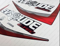 Evinrude 75HP E-tec 2014-2015 Graphite Cowl Outboard Decal Kit